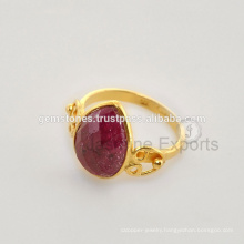 925 Sterling Silver Gold Plated Rings, Wholesale Best Gemstone Rings Jewelry Supplier